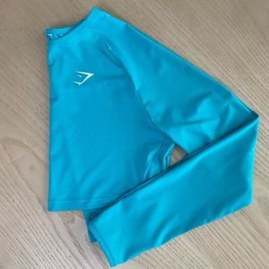 GYMSHARK TRAINING LONG SLEEVE CROP TOP (s)